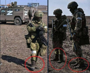 Солдаты-герои в берцах с чужой ноги производства Украины